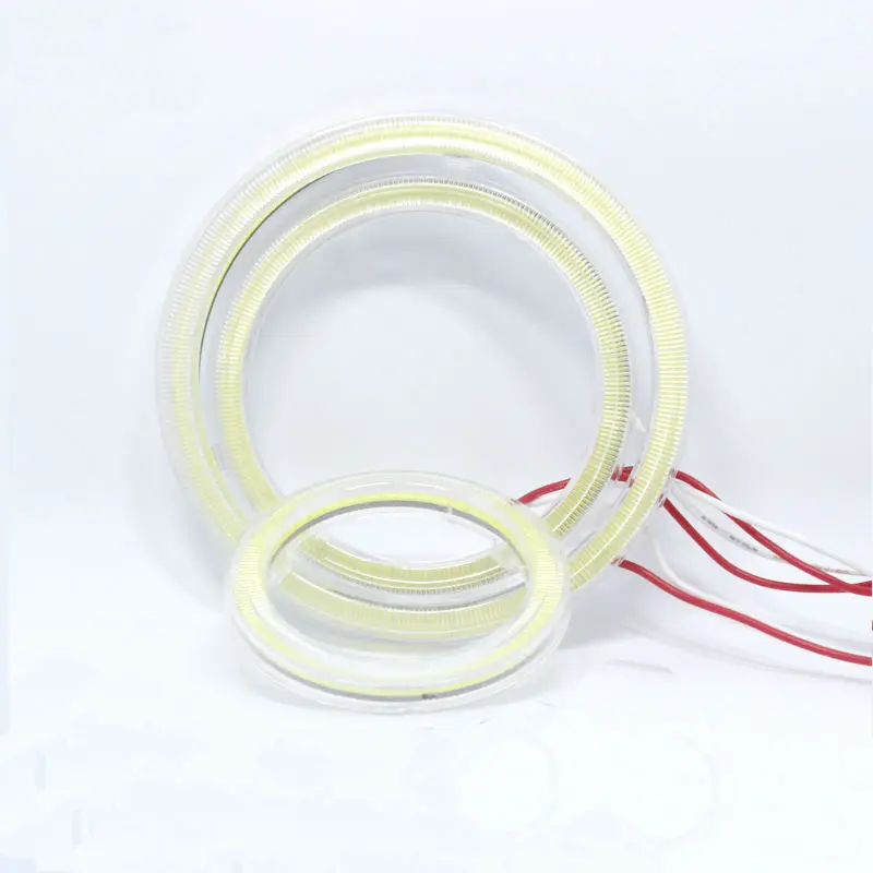 2 pieces Halo Rings Angel Eye car Headlight COB 60/70/80/90/100/110/120 mm Lampshades Bright auto drl Angel Eyes Motorcycle 12v