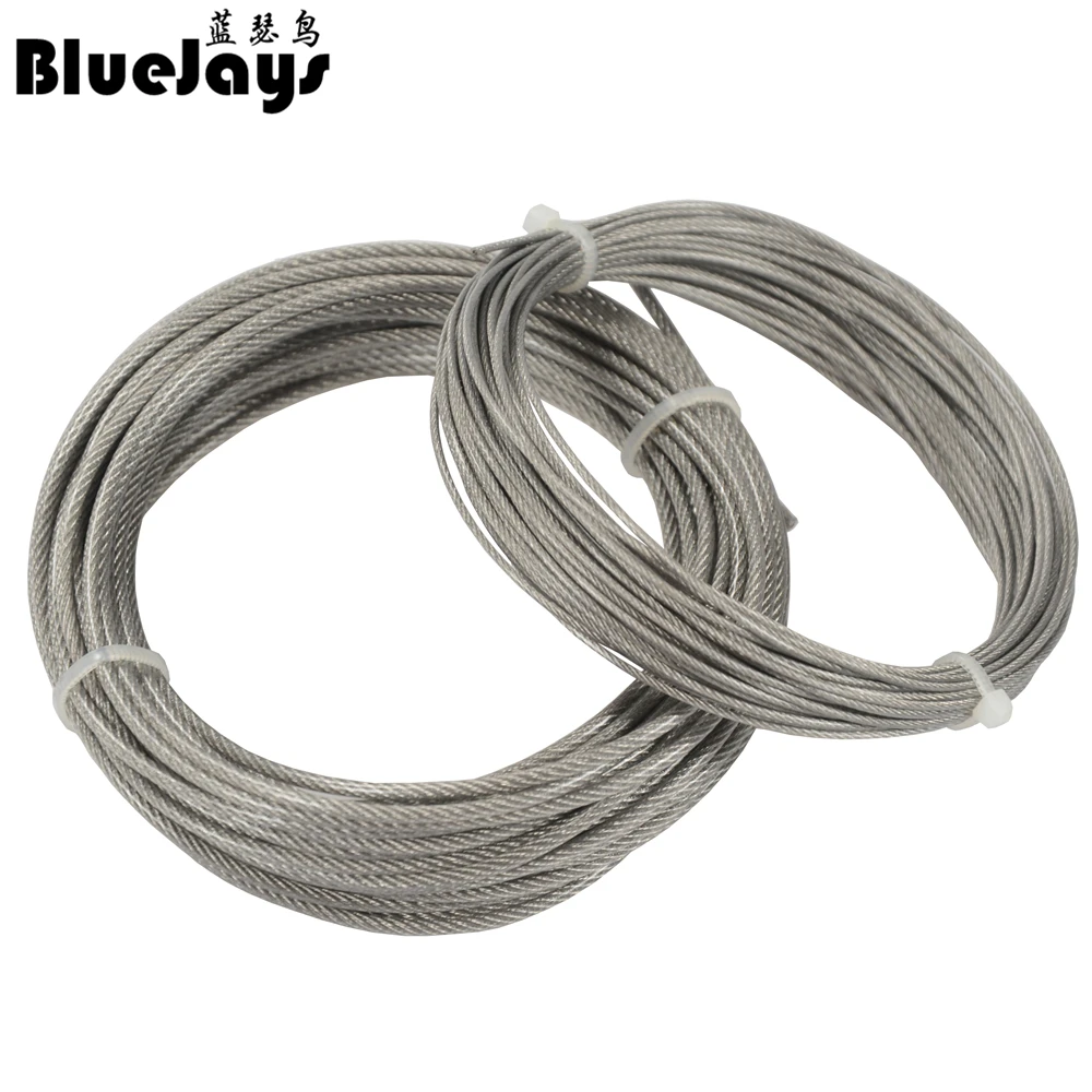 10M 70LB-368LB fishing steel wire line 7x7 strands Trace Coating Wire Leader Coating Jigging Wire Lead Fish Jigging Line 0.8-2mm