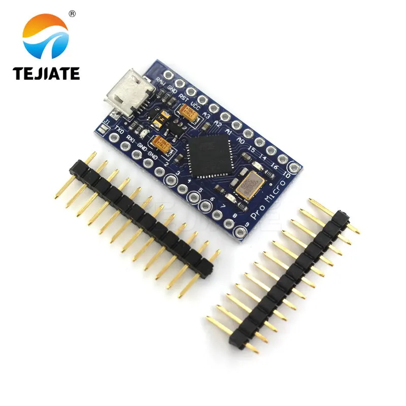 1PCS Pro Micro ATmega32U4 5V 16MHz Replace ATmega328 Pro Mini With 2 Row Pin Header For Leonardo Mini Usb Interface