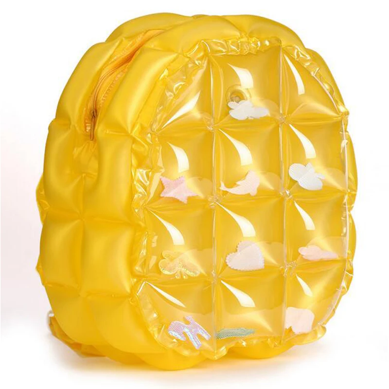 New Inflatable Waterproof Backpack Summer PVC Candy Beach Bag Children Swimming Bags Shoulder Bag
