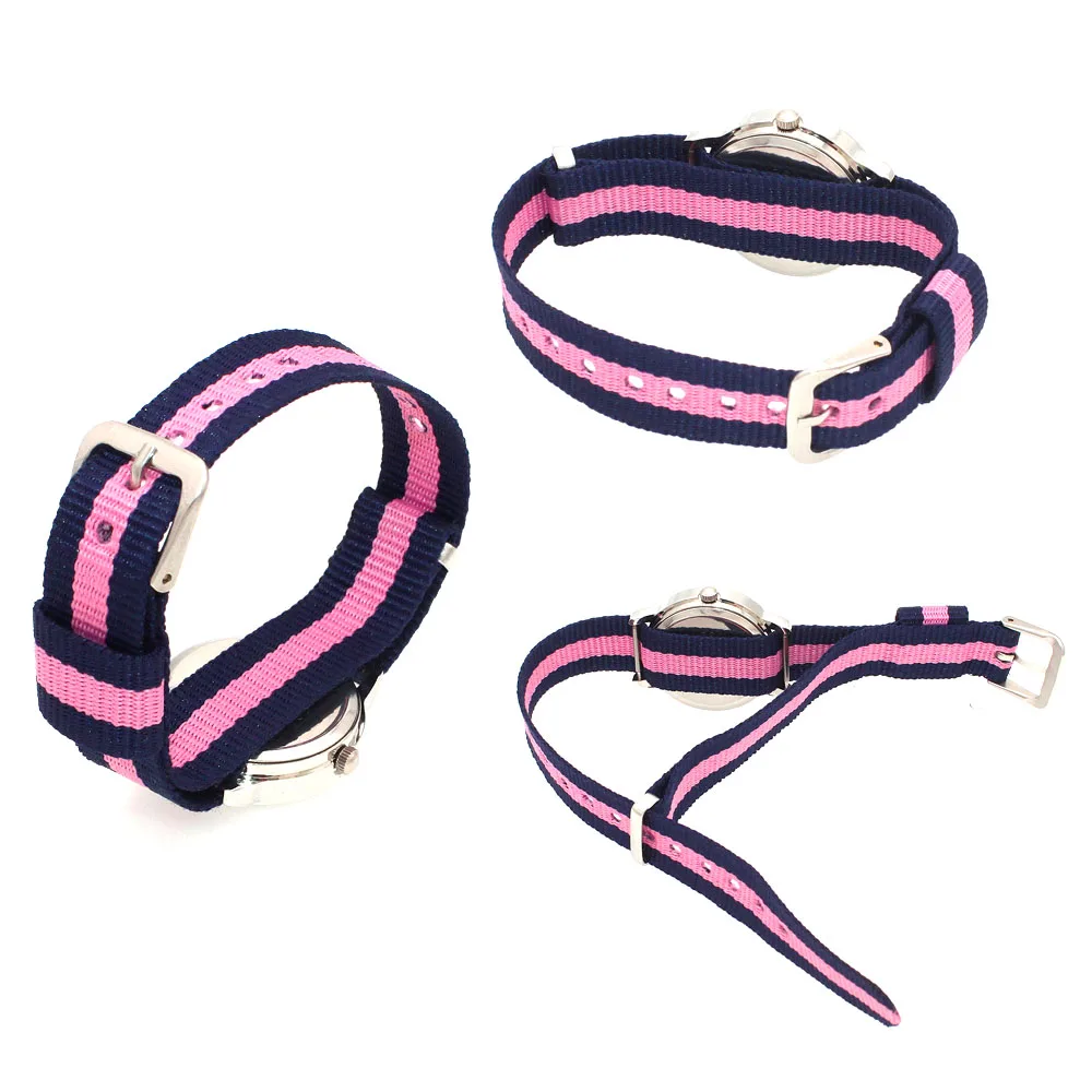 ساعة كرتونية لطيفة عالية الجودة للأطفال ، ساعة يد من النايلون ، كوارتز ، هدية الكريسماس للأطفال