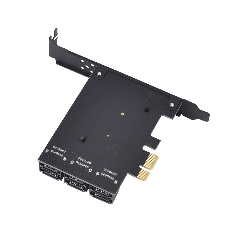 Imagem -05 - Cartão Pci-e Pcie Sata Adicionar ao Cartão Sata Pcie para Sata 3.0 Portas Cartão Sata3 Pcie x1 com Suporte de Perfil Baixo