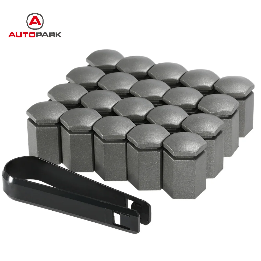 20Pcs/set 17mm Car Wheel Nut Bolt Covers Plastic Caps + Removal Tool for Vauxhall 17 * 30mm