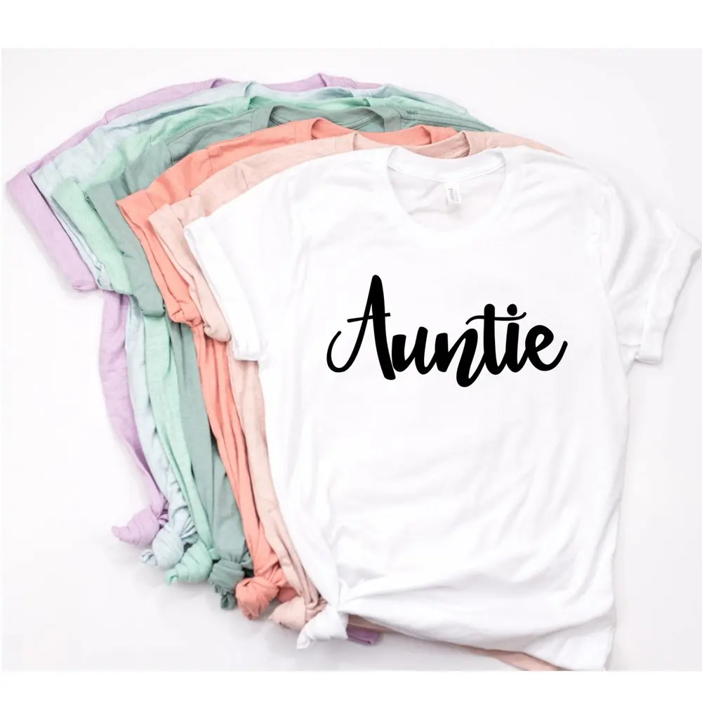 2019 Auntie Shirt  Women Blessed Auntie T-Shirt Casual Family Shirt  Auntie Squad Tee Shirt Tumblr Shirt