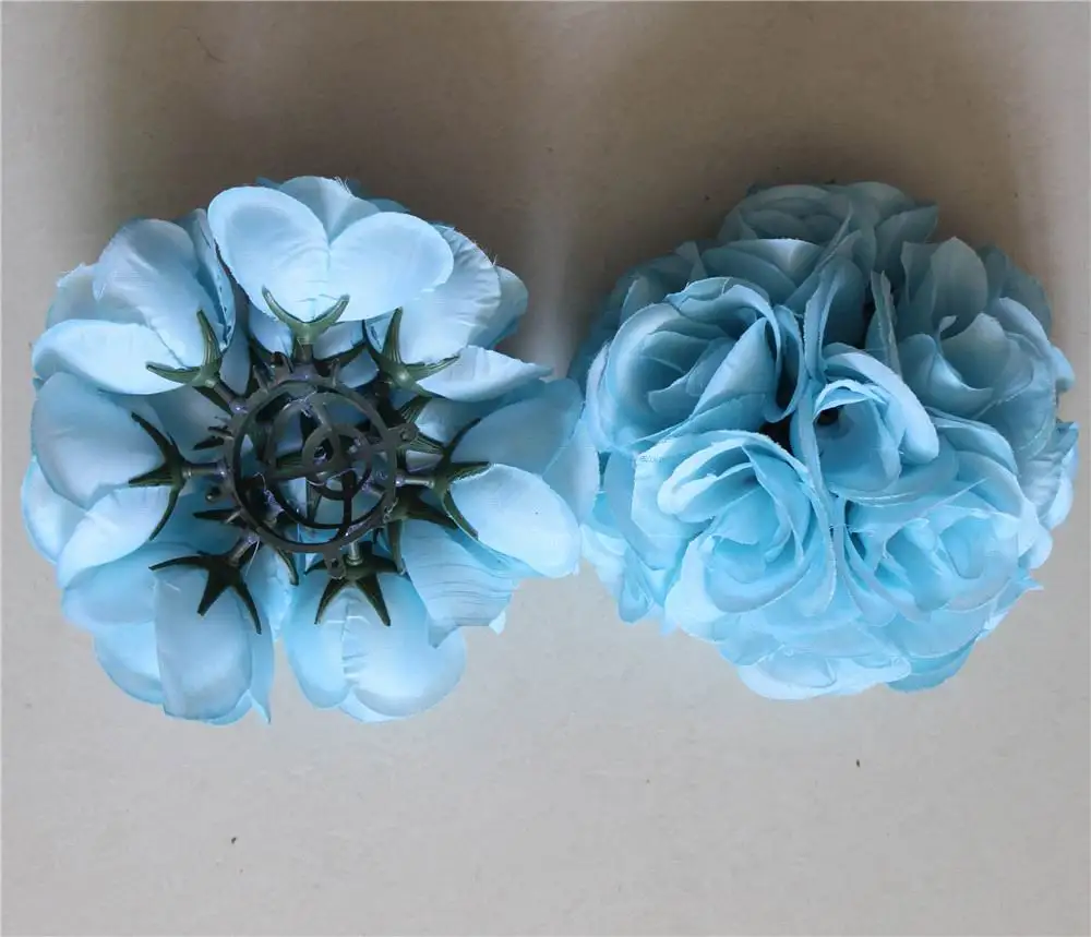 SPR 15cm wedding silk kissing ball meeting place decoration lake blue-plastic inner,celebration flower ball,party decoration