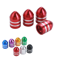 4PCS universal Aluminum Bullet Auto Car Tyre Valve Caps Motorcycle Bicycle Wheel Tire Valve Cap Car Accessories