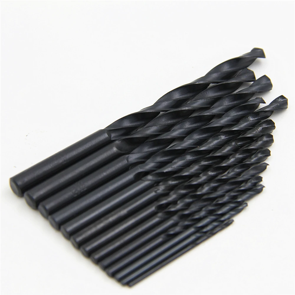 Black HSS 13Pcs/Set  Twisted Drill Bit Set Saw Set Steel Nitride Coated  1.5mm-6.5mm  Woodworker DIY High Quality