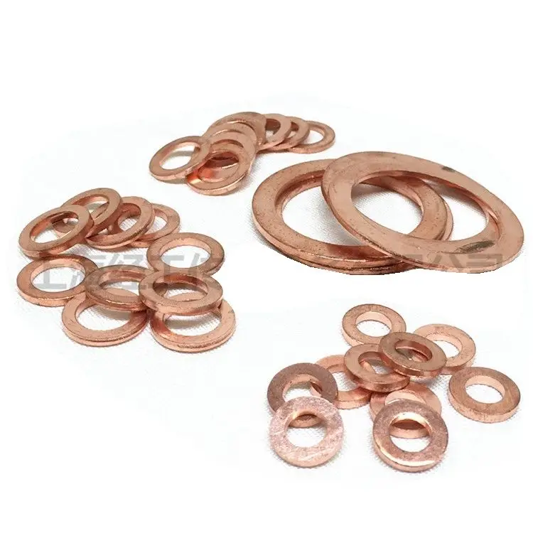 10pcs 24mm x 16mm x 2mm Copper Crush Washers Seal Flat Ring Fastener Replacement