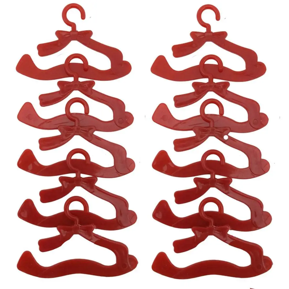 Zliger 30 Piezas Perchas de Plástico para Muñecas - Doll Rosado, Verde, Púrpura