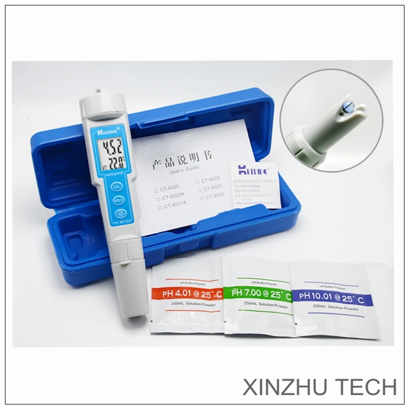 

CT-6020L Digital LED PH Meter Pen High Precision Intelligent Backlight Sensing Technology Water Quality Tester Accuracy 0.01