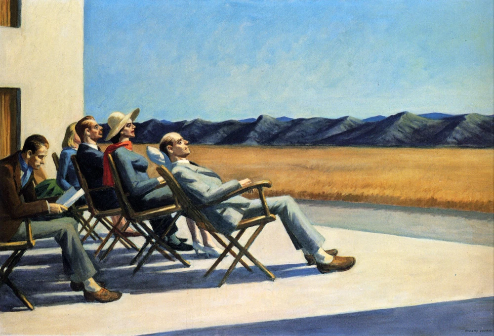 100% handmade Professional artist made  high quality Oil Painting Reproduction on Linen Canvas,people-in-the-sun,Free Ship
