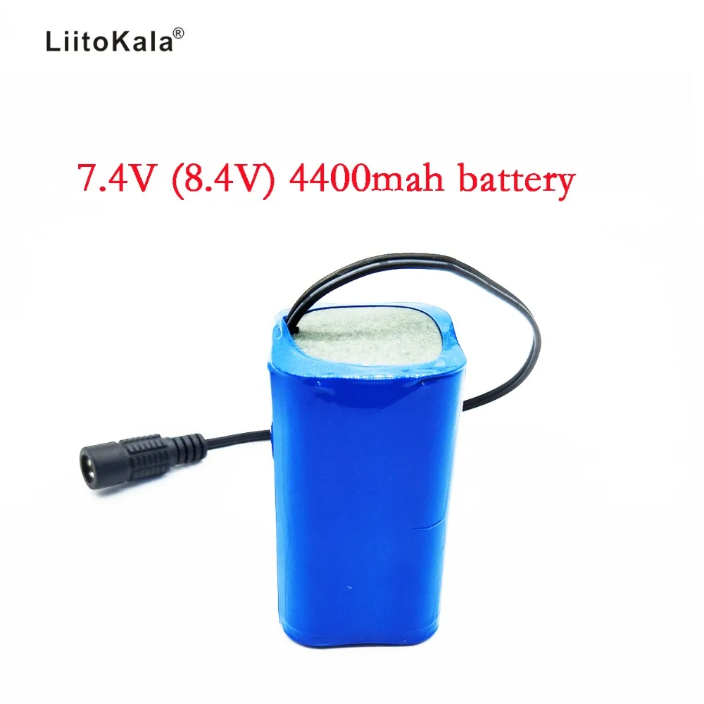 LiitoKala 7.4V 8.4V 4400mAh Battery Pack 18650 Battery 4.4Ah Rechargeable Battery For Bicycle Headlights/CCTV/Camera/Electric