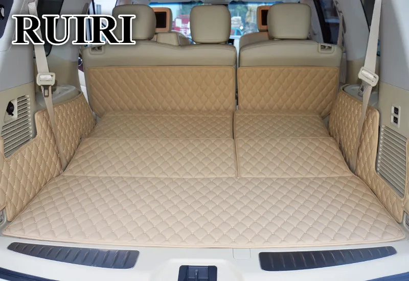 

High quality! Special car trunk mats for Nissan Patrol Y62 7 seats 2020 waterproof cargo liner boot carpets for Patrol 2019-2011