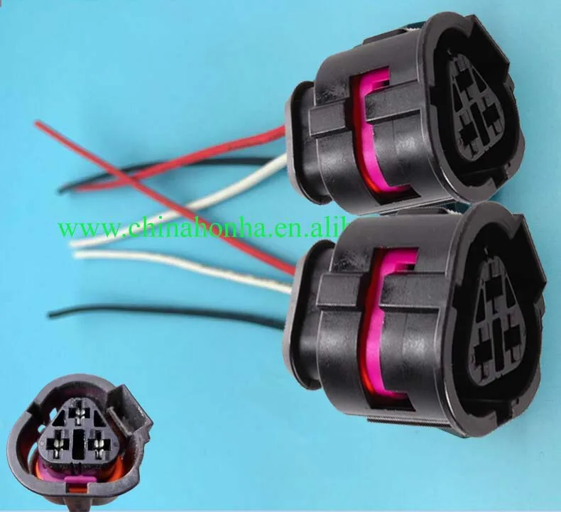 Free shipping 2/4/10/20/50 pcs 3 way 1J0973203 Radiator Coolant Temp Sensor Wiring Plug  Pigtail 15cm wire