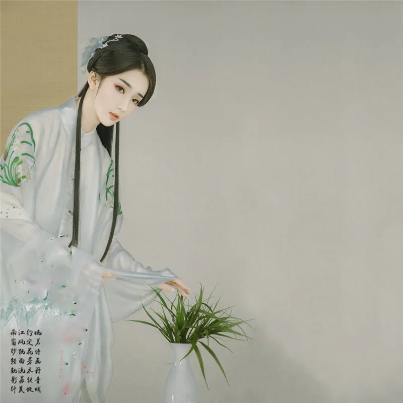 Jie Yu Huan Women's Hanfu Simple Palace Maid Hanfu Performance Costume Photo House Thematic Photography Costume Tang Costume