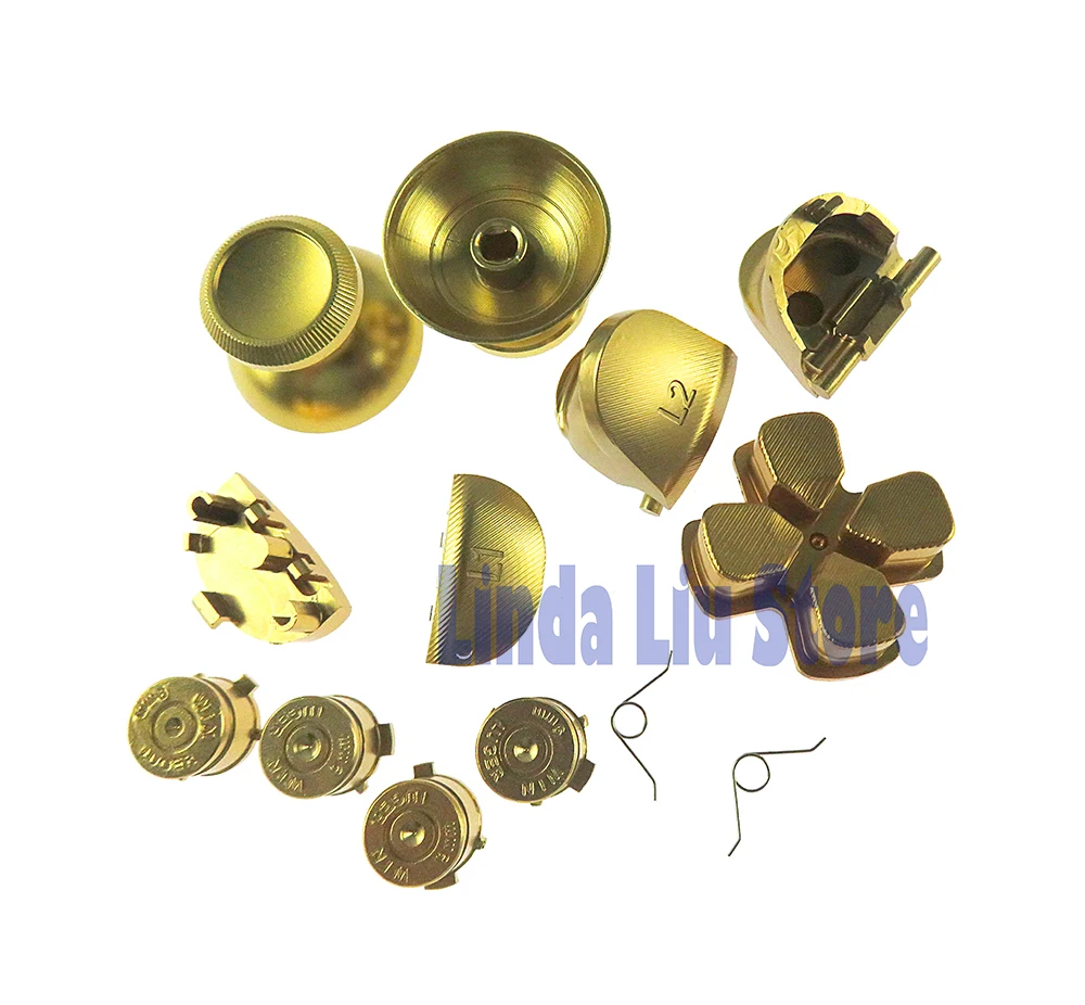 1 комплект металлических алюминиевых кнопок L1 R1 L2 R2 Dpad Bullet Buttons с пружиной для контроллера PS4 JDM001 JDS011