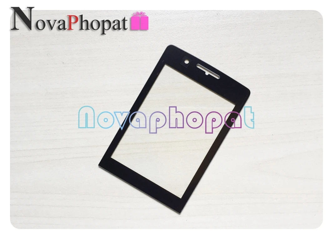 Novaphopat Black Glass Screen For Philips Xenium X623 623 Glass lens Panel Replacement + tracking