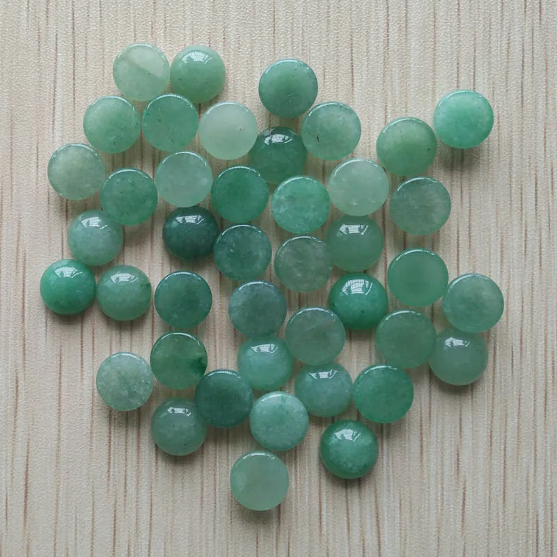 Fashion high quality natural green aventurine round cab cabochon beads for jewelry Accessories 10mm wholesale 50pcs/lot