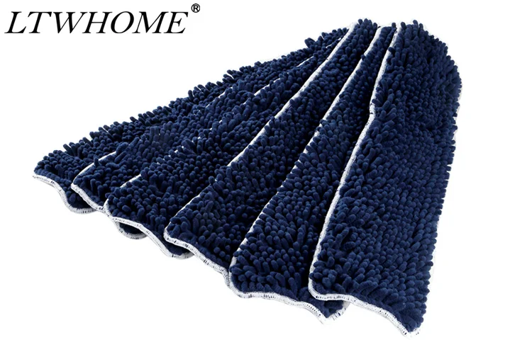 LTWHOME 24 Inch Chenille Coral Washable Flat Mop Pad Refills