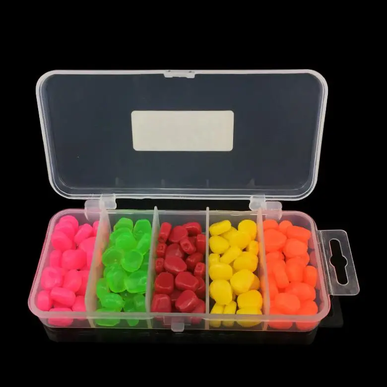 125pcs/lot Mini Simulation Corn Fishing Baits 5 Colors Mixed with Corn Smell