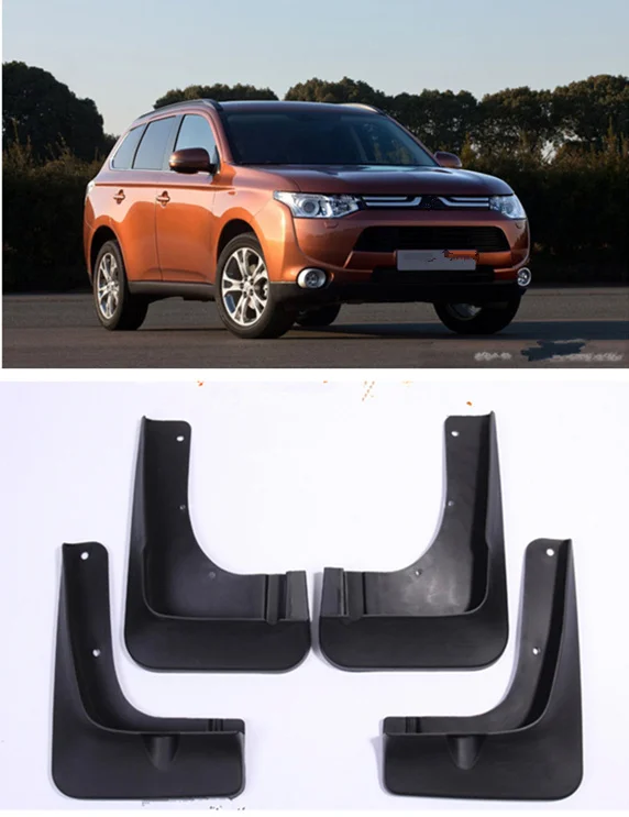 Front Rear Mud Flaps Splash Guards Mudguards Set of 4 Pcs for Mitsubishi Outlander 2013-2014 Free Drop Shipping