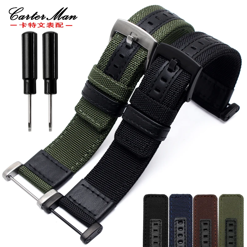 New Canvas strap 24mm nylon watchband for Suunto core smart watch strap with adapters bracelet high quality