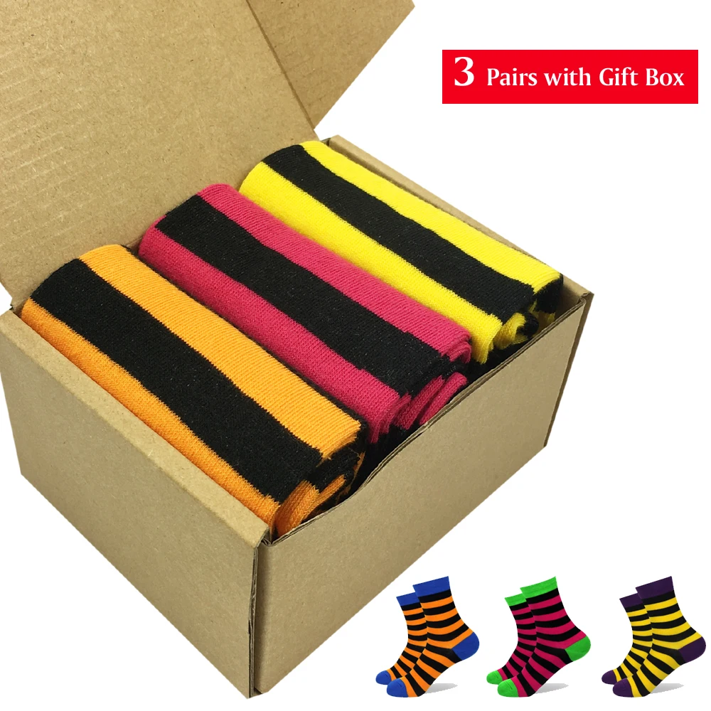 Match-Up Girl Funny Combed Cotton Brand Socks Women  Socks Gift box (3Pairs/box)