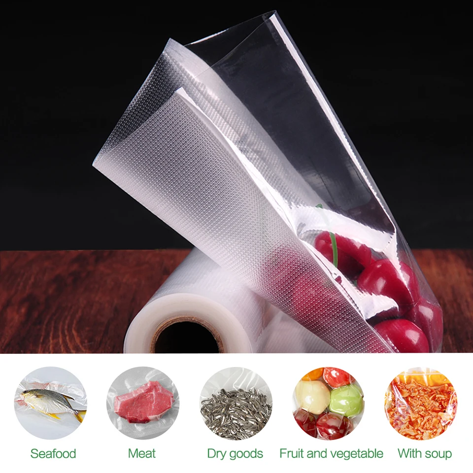 LAIMENG Vacuum Bags for Vacuum Packing Machine Sous Vide Roll 3 Rolls/Lot Storage Bags For Vacuum Packaging Sealing Machine R132