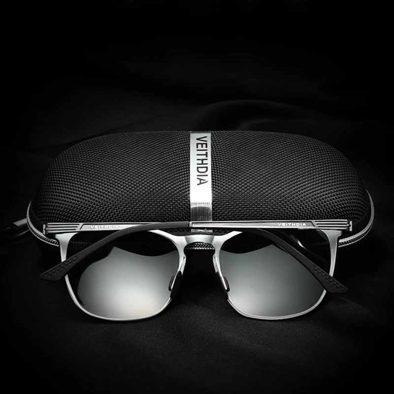 VEITHDIA Sunglasses Unisex Retro Aluminum Magnesium Brand Polarized Lens Vintage Eyewear Accessories Sun Glasses Men/Women 6630