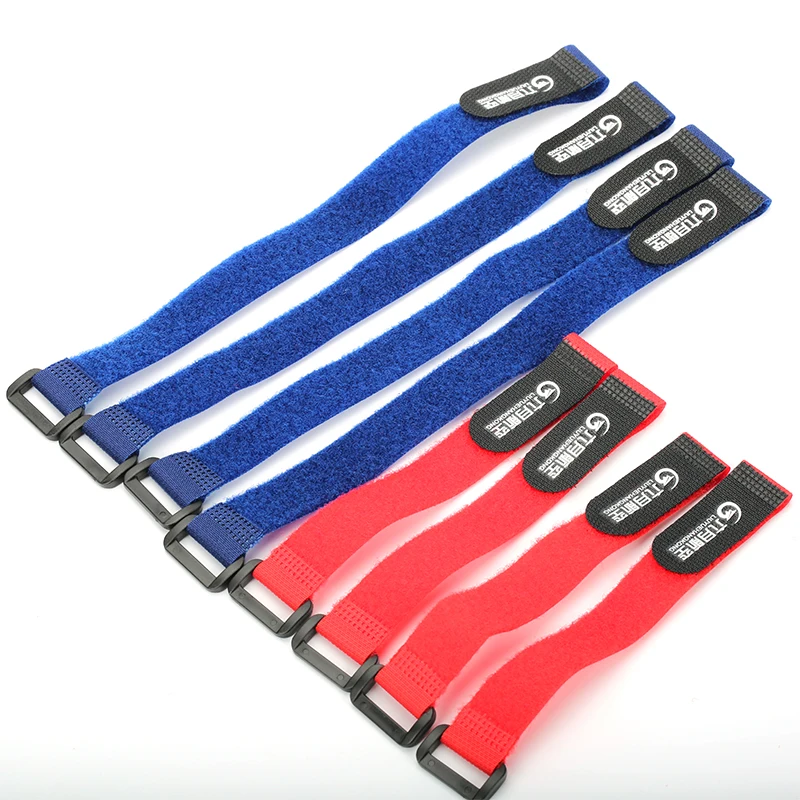 4pcs 20cm 30cm 40cm 45 cm Blue Red Battery Belt Tie Magic Strap for Airplane Helicopter drone Fixed battery