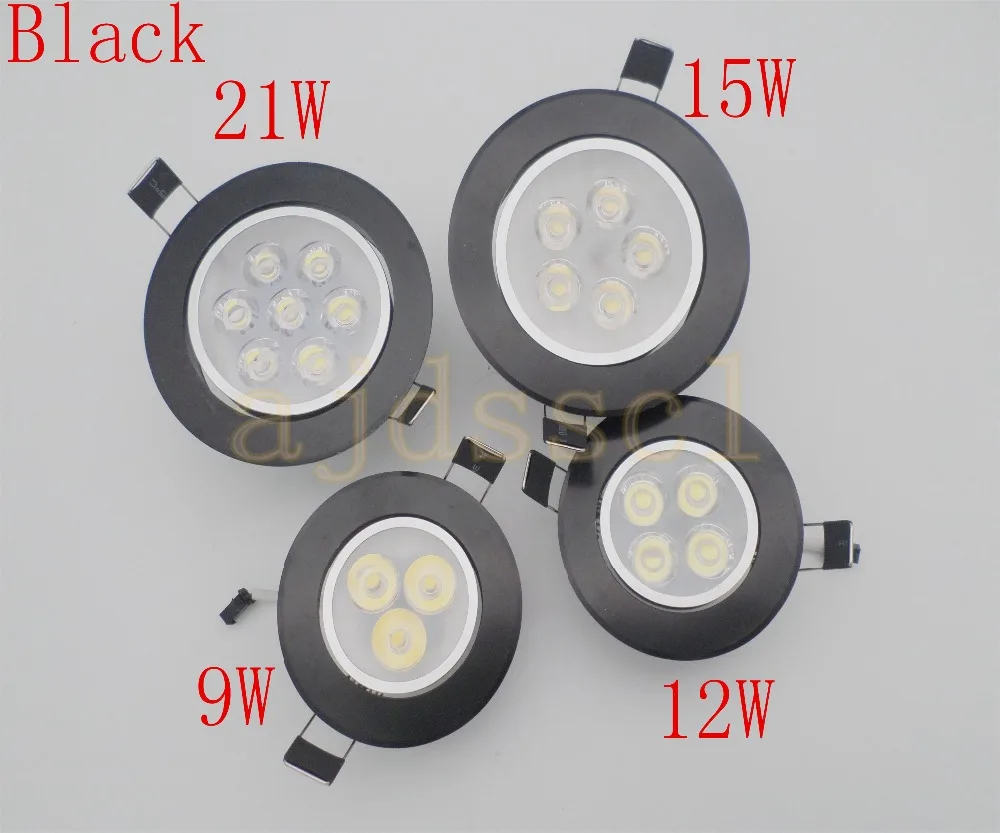 LED Downlight Recessed LED Dimmable Downlight COB 9W 12W 15W 21W LED Spot light decoration Ceiling Lamp AC/DC12V