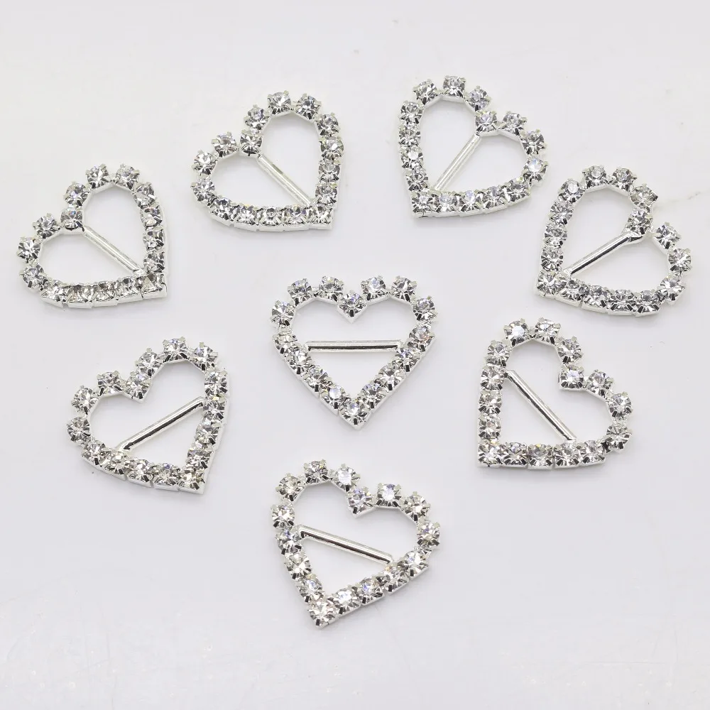 YWXINXI 10Pcs new hot sale 20*21mm heart-shaped Diy jewelry accessories rhinestone base dotted hat decoration