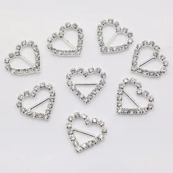 YWXINXI 10Pcs new hot sale 20*21mm heart-shaped Diy jewelry accessories rhinestone base dotted hat decoration