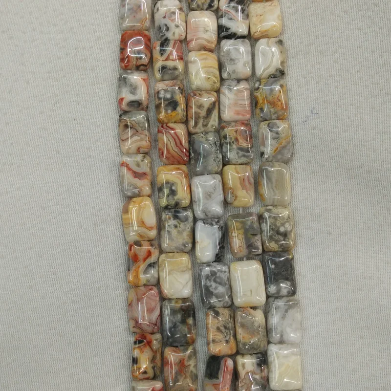 Fashion good quality natural  crazy onyx Rectangle shape charms Beads 13x18mm for jewelry Making Wholesale 42pcs/lot free