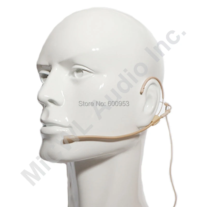 Microfone de cabeça dupla para shure sennheiser, fone de ouvido macho com parafuso de 2019mm, novidade 3.5