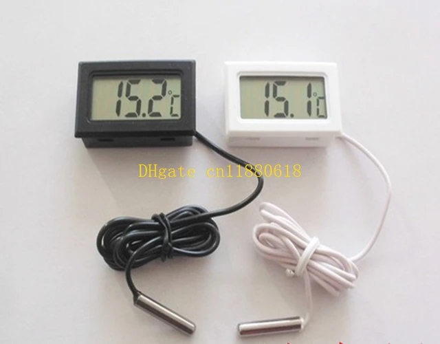 100pcs/lot Free Shipping New Display Car refrigerator aquarium fish tank embedded electronic digital thermometer