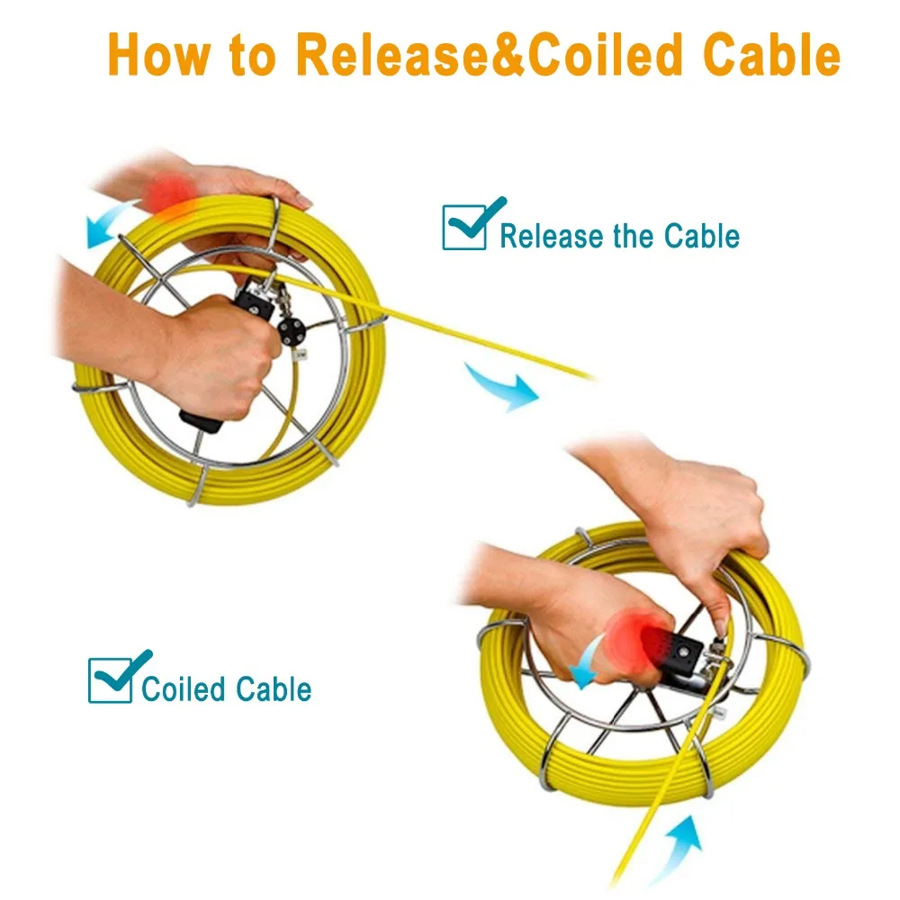 SYANSPAN Cable 10/20/50/100M Pipe Inspection Video Camera,Drain Sewer Pipeline Industrial Endoscope System Cables