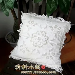 Fashion beautiful Handmade hook needle crochet 100% cotton cushion cover nostalgic vintage cutout knitted pillow cover
