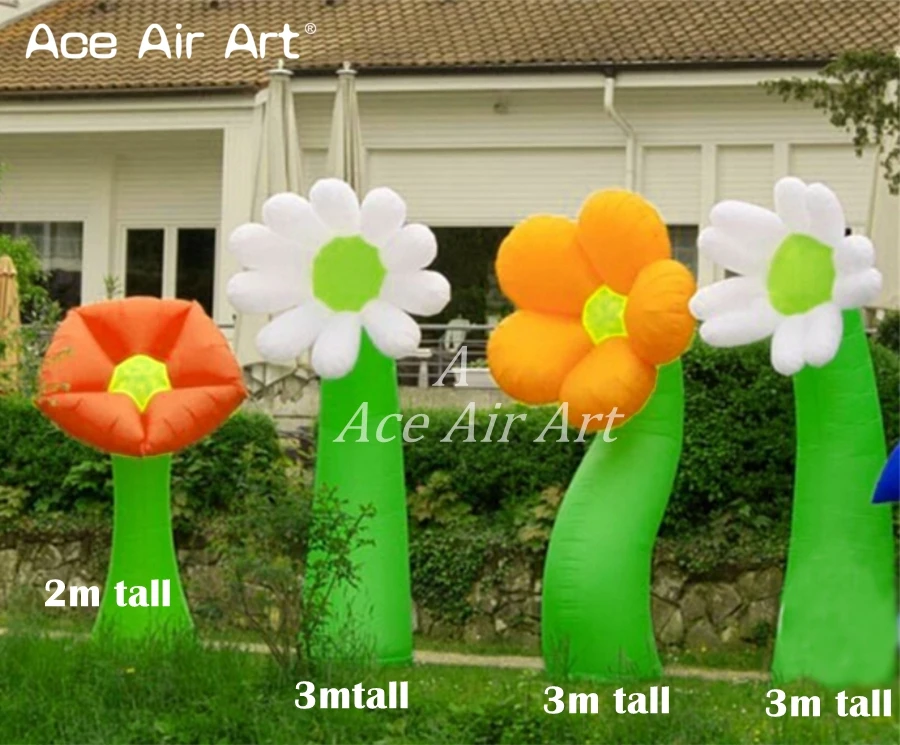 

outdoor party decoration beautiful fleash inflatable flowers for garden decoration