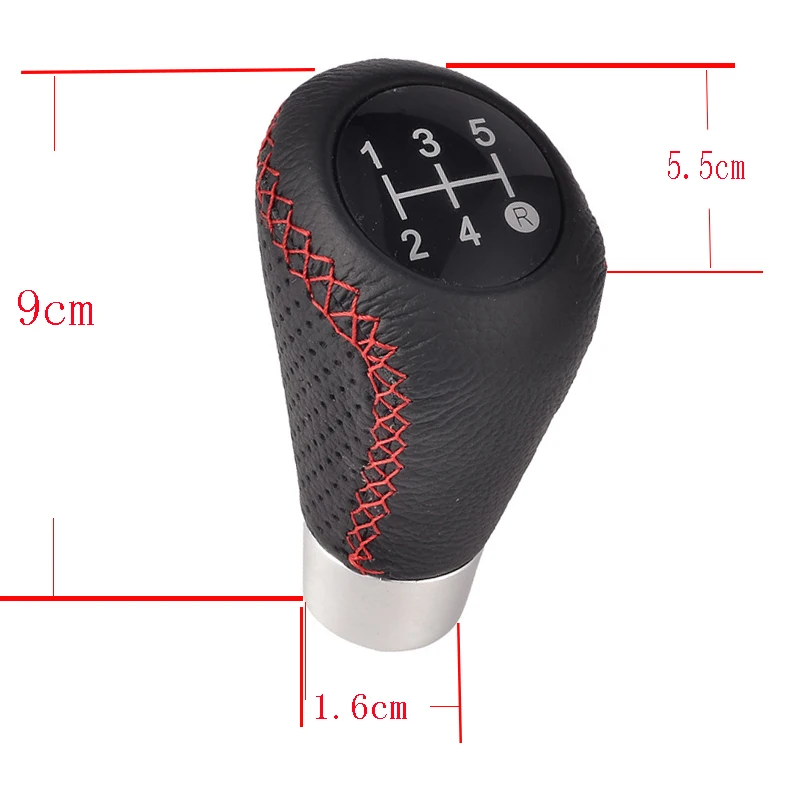 5 speed Manual Car Auto Genuine Leather Shifter Gear Stick Shift Knob For Toyota Estima Hiace Hilux Cruiser Matrix MR2