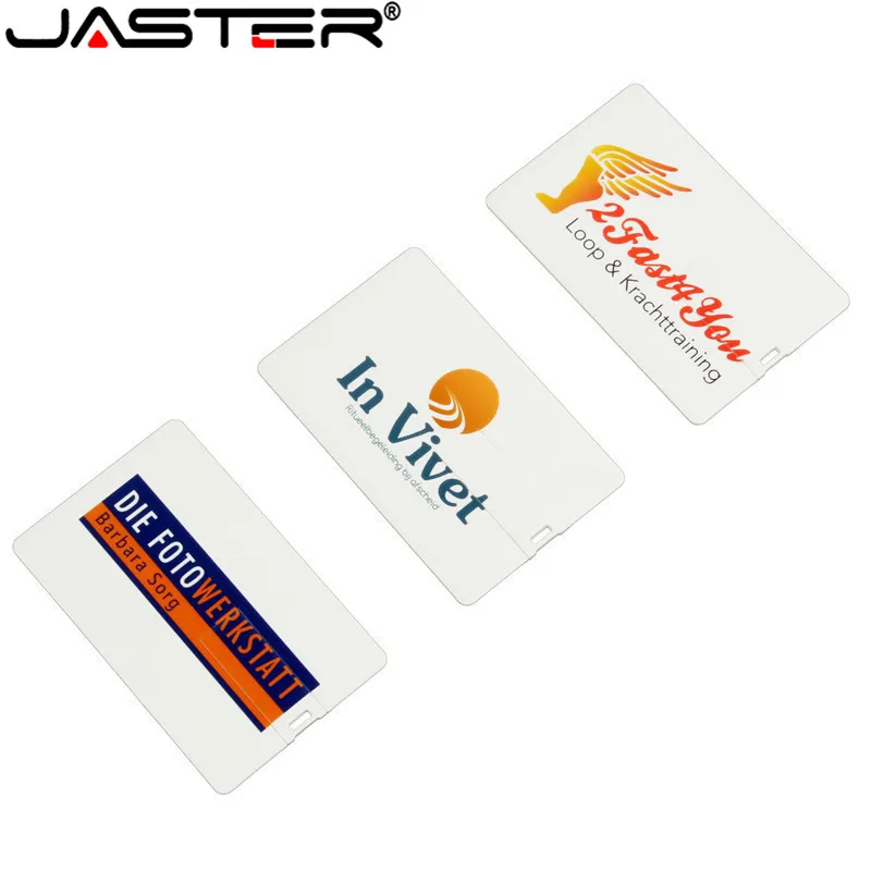 JASTER – clé usb avec LOGO de client, support à mémoire de 4GB 8GB 16GB 32GB, lecteur flash avec LOGO, carte bancaire, disque U