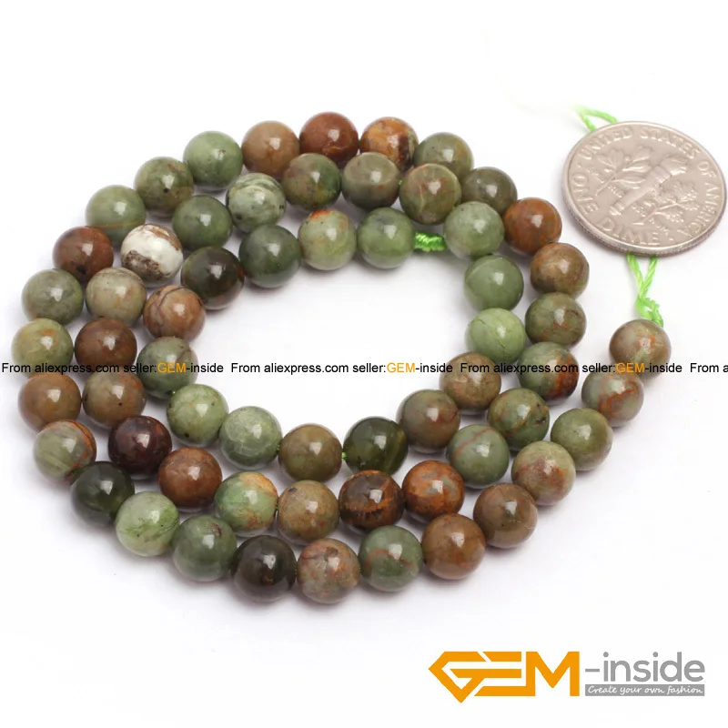 14mm green Opal Beads Natural Stone Beads DIY loose beads for Jewelry making For Bracelet Making Strand 15\