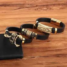 Leather Bracelet with Scorpion Design #6