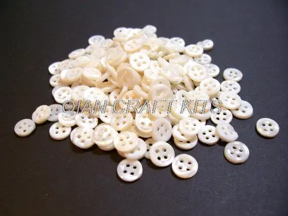 400pcs of Vintage Mother of Pearl Shell Buttons 9mm ,3/8 inch diameter, Tiny Mother of Pearl Buttons