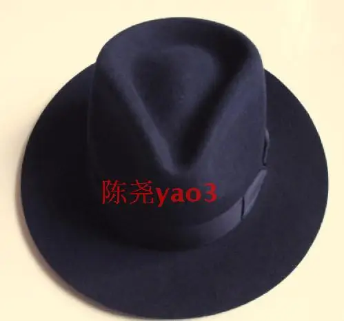 Wool Fedora Hat Unisex Felt Fedoras Hats Adult Fashion Trilby Hats Popular Headwear Wool Fedora Trilby Hats Man\'s Cap B-8130