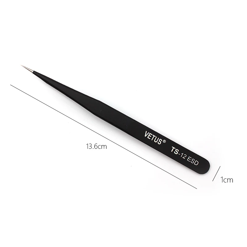 1Pc Stainless Steel Eyelash Tweezer Anti-static Makeup Tweezers Professional for Eyelashes Extension Grafted Lash Tool