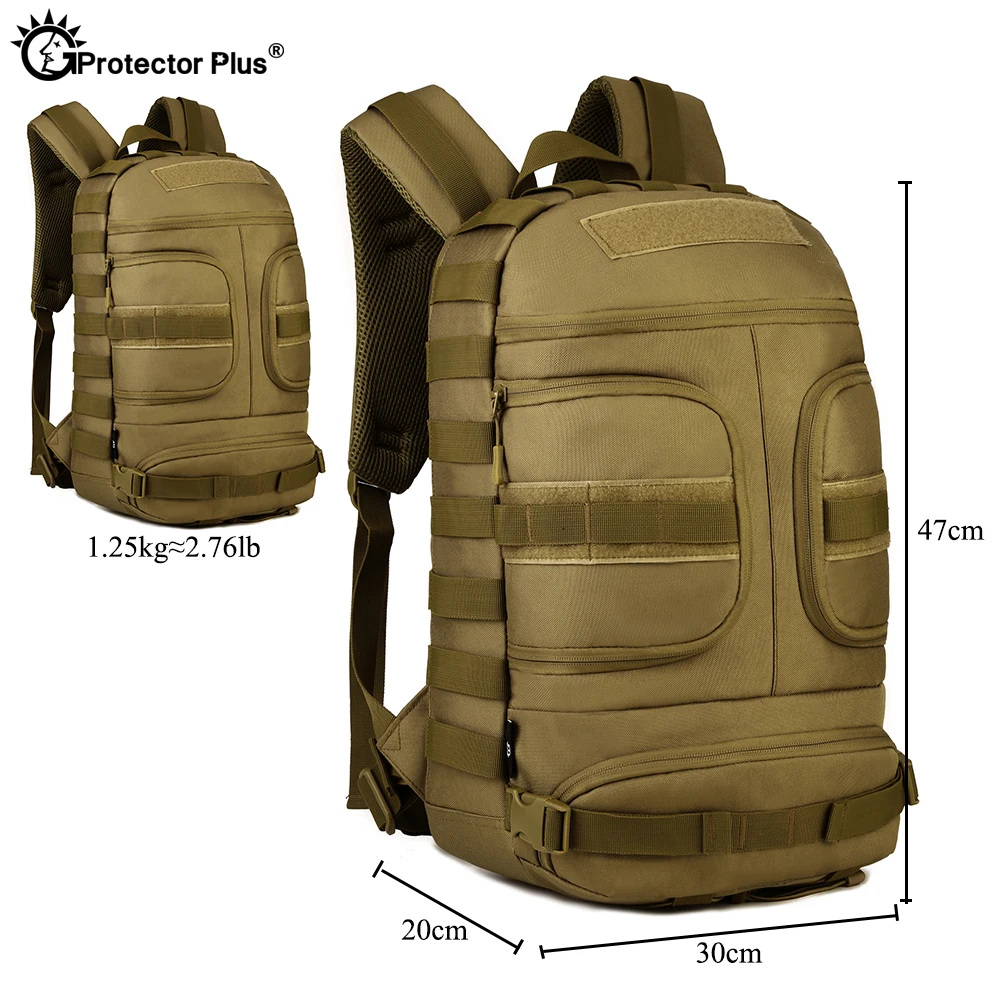 Mochila táctica PROTECTOR PLUS de nailon para exteriores, duradera, para montar, montañismo, viajes, escalada, bolsa Unisex de alta capacidad