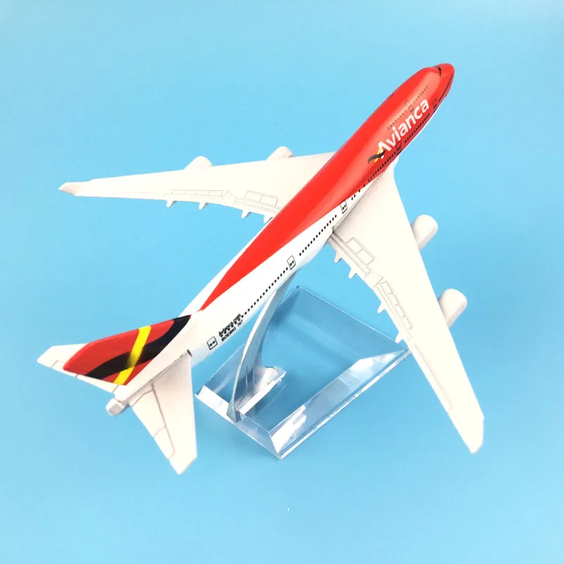JASON TUTU 16cm AVIANCA COLOMBIA B747 avión modelo avión Diecast Metal 1/400 aviones a escala