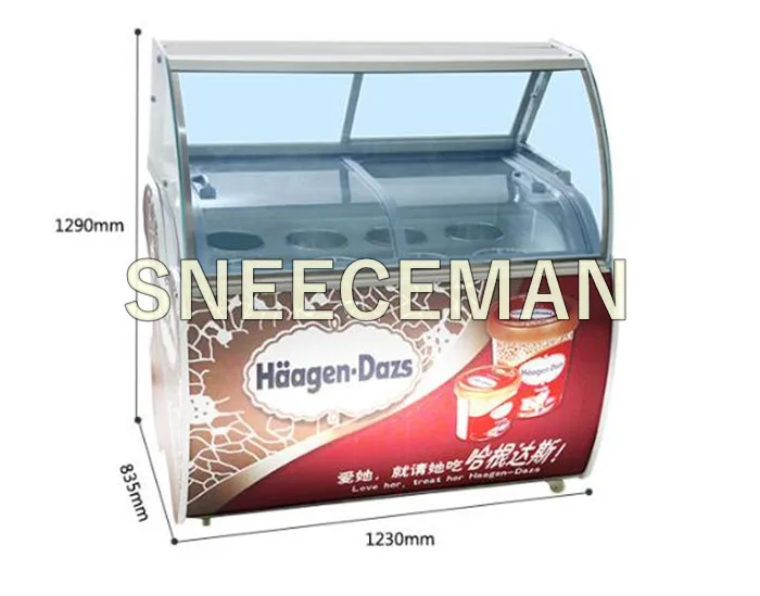 summer Hawaii ice cream display cabinet series/to sell ice cream carts for supermarket