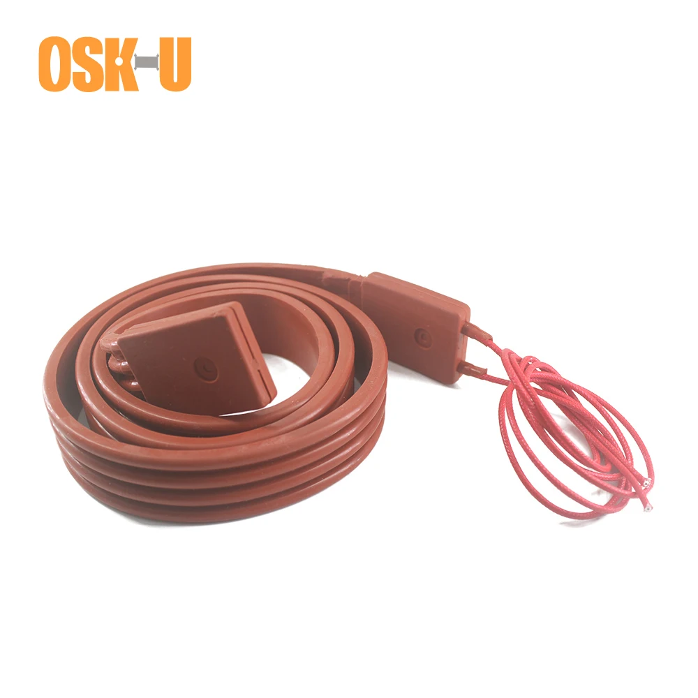 220V Silicon Heater Strip 15/25/30/50mm width 1M length Heater Band Anti-freezing Electric Heating Cable for Pipeline